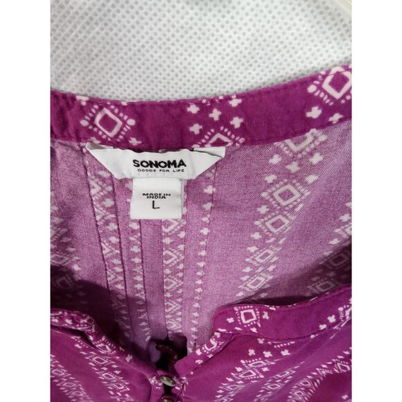 Sonoma large sleeveless v neck button up‎ purple - Picture 7 of 10